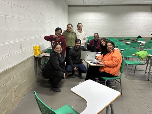 Turma de alunos treinados
